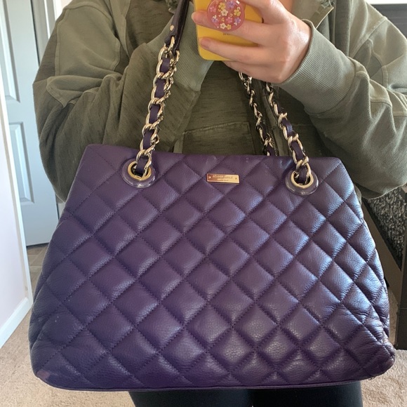kate spade Handbags - KATE SPADE NEW YORK LARGE MARYANNE GOLD COAST SHOULDER BAG PURPLE